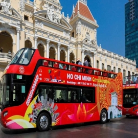 Vé xe bus 2 tầng Hop On Hop Off tham quan TP. Hồ Chí Minh 24 giờ - Vé người lớn