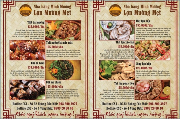 Nhậu tới bến với menu Lợn Mường Mẹt tại Nhà hàng Minh Mường - Áp dụng ...