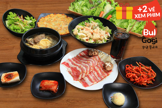 Đồ nướng Hàn Quốc dành cho 02 người tại Gangnam Bulgogi