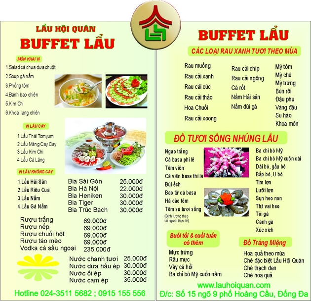 Buffet Lẩu trưa tươi ngon tại Lẩu Hội Quán Hoàng Cầu