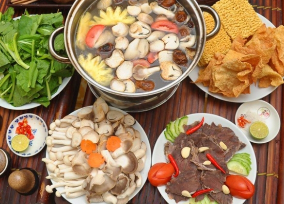 Lẩu bò nhúng dấm cho 04 người tại nhà hàng Nấm Việt Lẩu Bò Nhúng Dấm Cho 04 Người Tại Nhà Hàng Nấm Việt
