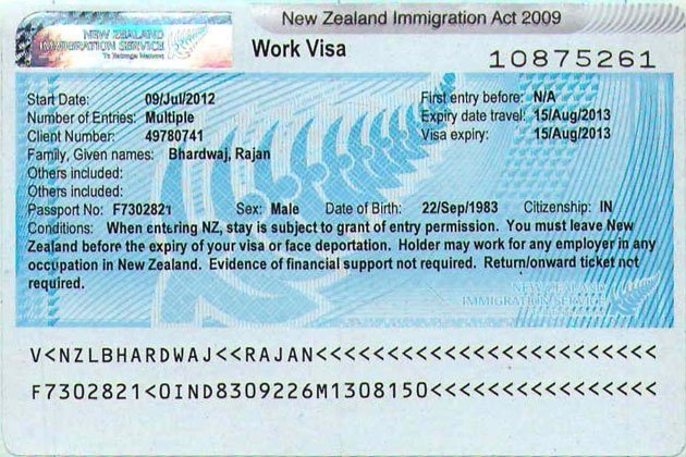 Visa NewZealand